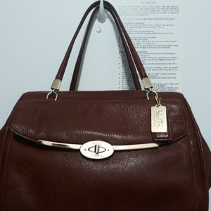 Coach leather bag.